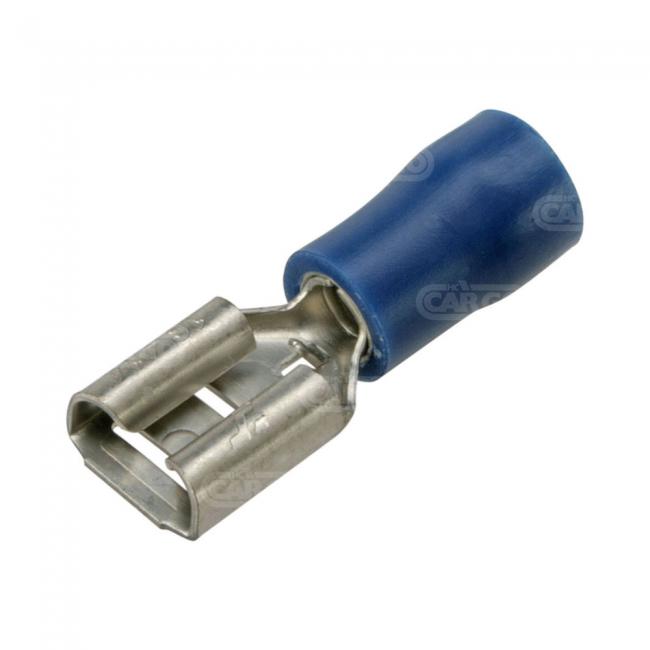 100 Stk - Flachsteckhülse 6.3 mm, Blau - Passend für: Durite-HCUK 0-001-17 - Elpress a2507fl - Guardian-HCUK B31 - Wood Auto TER1103