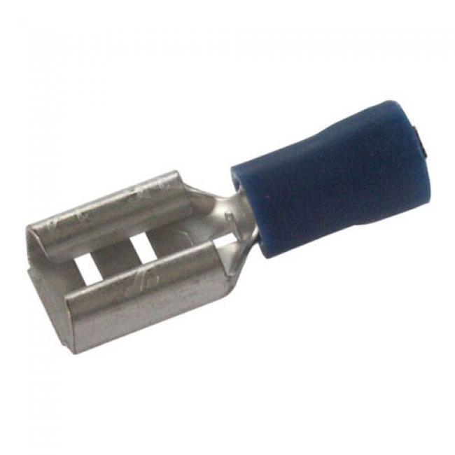 100 Stk - Flachsteckhülse 8.0 mm, Blau - Passend für: Durite-HCUK 0-001-40 - Elpress a2508fl - Guardian-HCUK B32