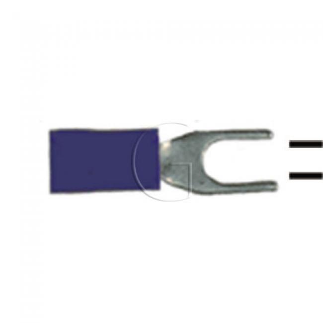 10er-Set Kerb Kabelschuhe / Seildurchmesser = 1,5 - 2,5 mm² / B = 4 / Farbe = Blau