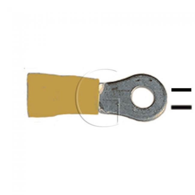 10er-Set Kerb Kabelschuhe / Seildurchmesser = 4 - 6 mm² / B = 4,1 / Farbe = Gelb