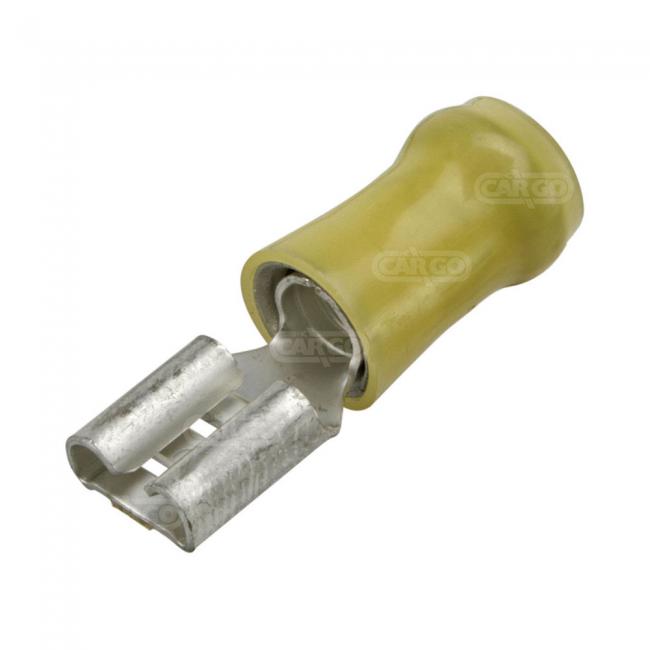 50 Stk - Flachsteckhülse 6.3 mm, Gelb - Passend für: Durite-HCUK 0-001-18 - Elpress a4607fl - Tyco 160314-2