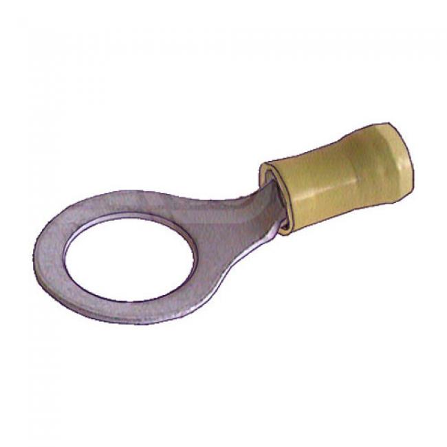 50 Stk - Ringkabelschuh 12 mm, Gelb - Passend für: Durite-HCUK 0-001-39 - Elpress a4613r - Guardian-HCUK Y9 - Wood Auto TER1810