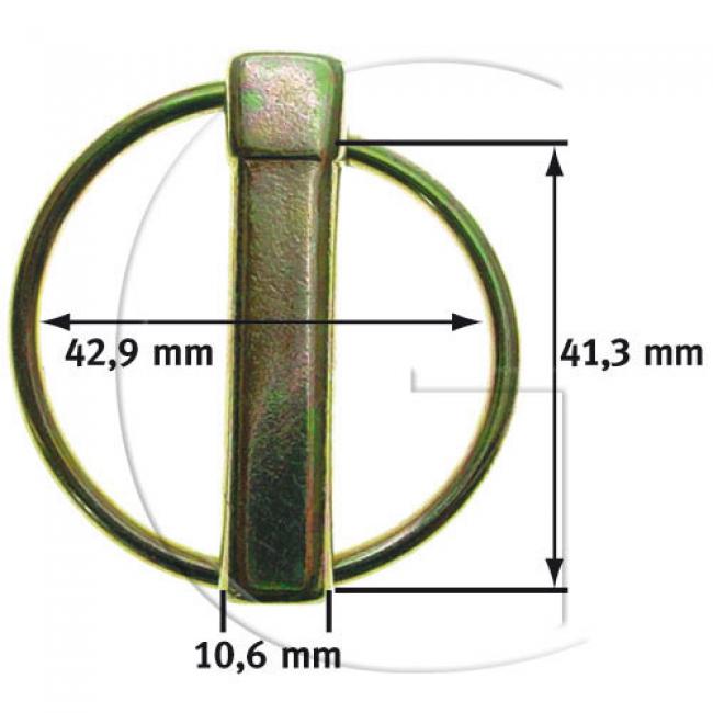 5er-Set QUICK PIN / Klappstecker / L Bolzen = 41,3 mm / Ø Bolzen = 10,6 mm / Ø Ring = 42,9 mm