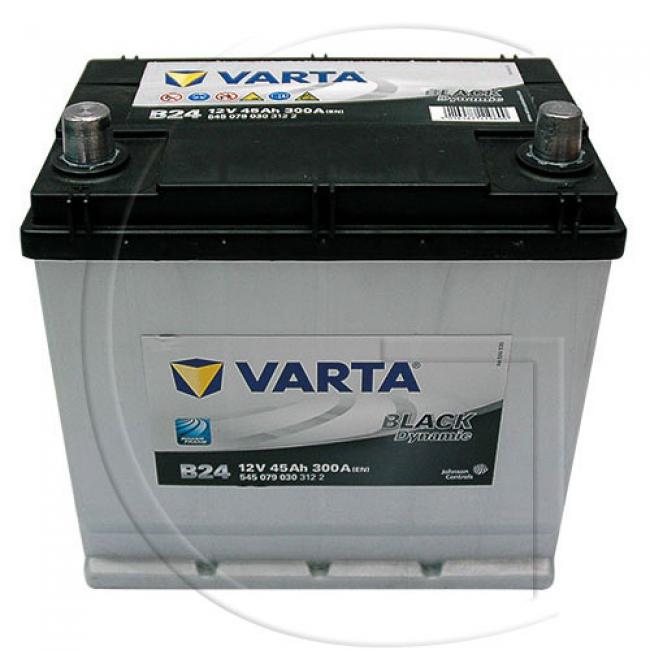 Batterie / Kapazität = 45 Ah / Strom = 300 AMP - VARTA / (vgl.) Mod. BLACK DYNAMIC / (vgl.) Orig. 545079030