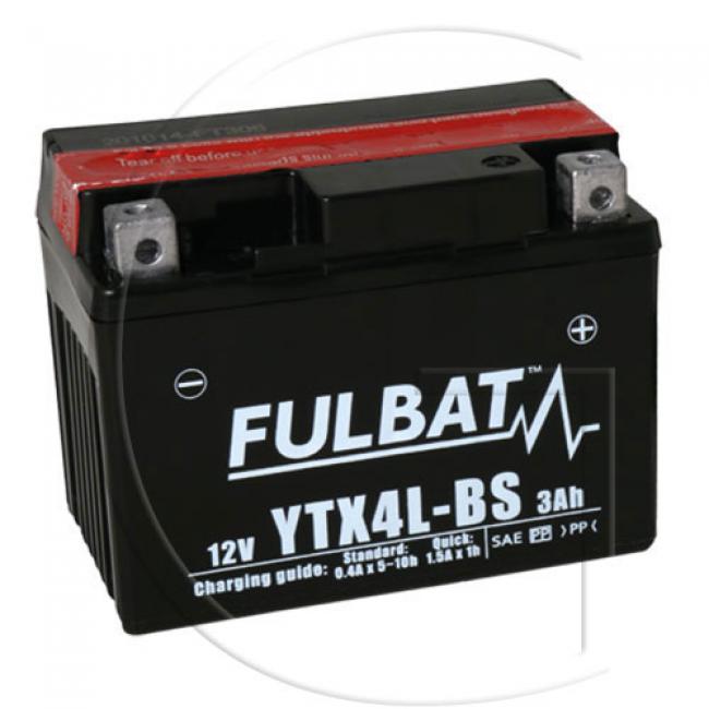 Batterie / L = 113 mm / B = 70 mm / H = 85 mm / Spannung = 12 Volt / Kapazität = 3 Ah / Typ = YTX4L-... - MF - + = rechts