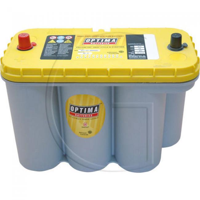Batterie Optima® Yellowtop® Kapazität = 75 Ah - HÖHERER KALTSTARTSTROM (CCA) BEI GERINGERER KAPAZITÄT (Ah)