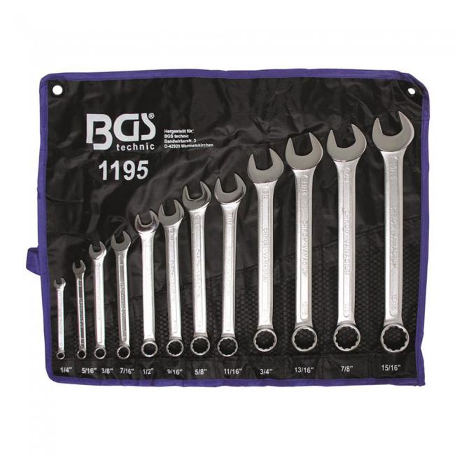 BGS-1195 Maul-Ringschlüssel Zoll 1/4-15/16  12-tlg. Werkzeug