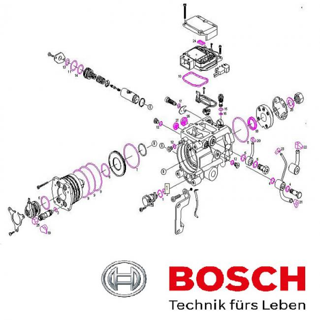 Bosch Dichtungssatz Pumpe VP 44 BMW Audi Opel VAG Ford MAN