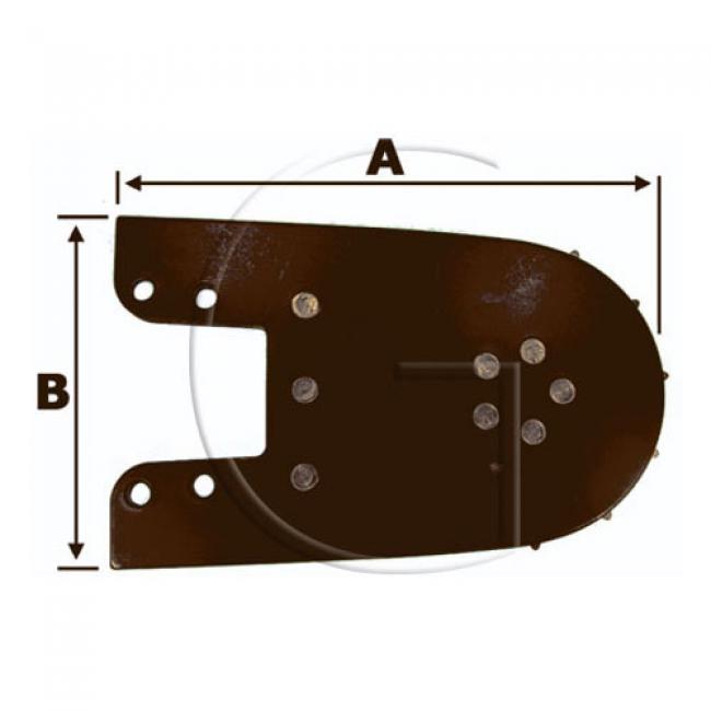 Ersatzspitze / L = 105 mm / B = 66 mm / Zähne = 11 / TG = .050” = 1,3 mm / Kette = 3/8” - geliefert mit vier Nieten