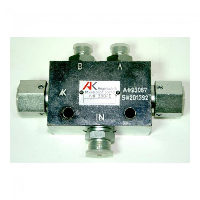 Gassenmarkierungsventil - TG - 250 bar - 15 l/min - inkl. einer Verschraubung 12L - 2x8L - inkl. Sensorträgern