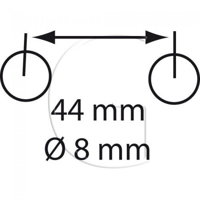 Häckslermesser / L = 104 mm / B = 30 mm / Ø Außenloch = 8 mm / Abstand Außenlöcher (mittig) = 44 mm...