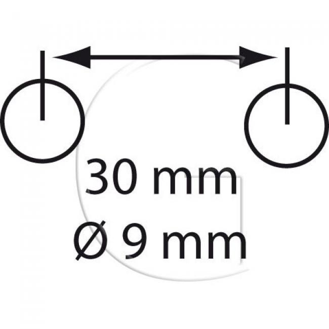 Häckslermesser / L = 57 mm / B = 42 mm / Ø Außenloch = 9 mm / Abstand Außenlöcher (mittig) = 30 mm...