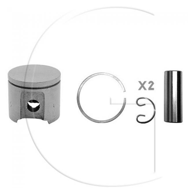 Kolben komplett / Ø Kolben = 37 mm / Stärke Kolbering = 1,5 mm / Inhalt = A - Kolbenringe, Kolbenbolzen und Clips inklusive. (1)