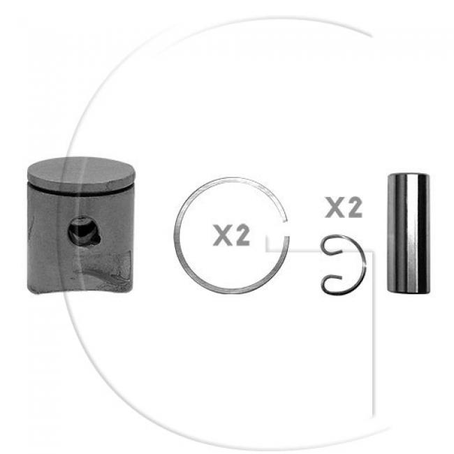Kolben komplett / Ø Kolben = 37 mm / Stärke Kolbering = 1,5 mm / Inhalt = A - Kolbenringe, Kolbenbolzen und Clips inklusive. (3)
