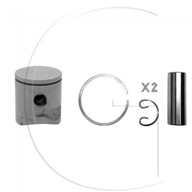 Kolben komplett / Ø Kolben = 38 mm / Stärke Kolbering = 1,5 mm / Inhalt = A - Kolbenringe, Kolbenbolzen und Clips inklusive. (5)