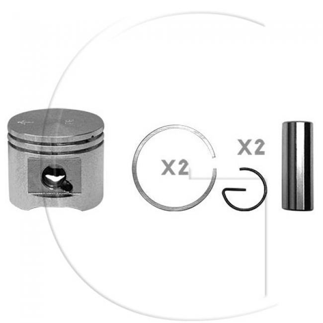 Kolben komplett / Ø Kolben = 40 mm / Stärke Kolbering = 1,2 mm / Inhalt = A - Kolbenringe, Kolbenbolzen und Clips inklusive. (6)