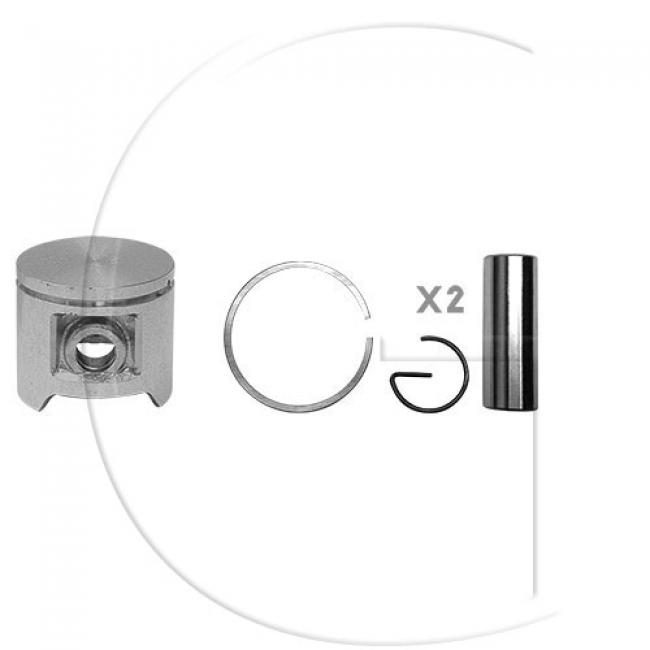 Kolben komplett / Ø Kolben = 40 mm / Stärke Kolbering = 1,5 mm / Inhalt = A - Kolbenringe, Kolbenbolzen und Clips inklusive. (1)