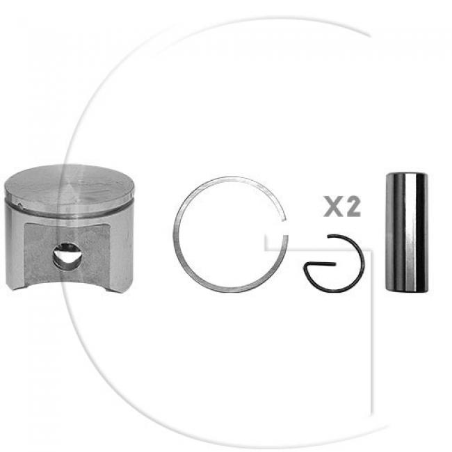 Kolben komplett / Ø Kolben = 40 mm / Stärke Kolbering = 1,5 mm / Inhalt = A - Kolbenringe, Kolbenbolzen und Clips inklusive. (3)