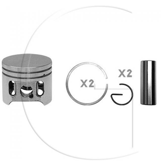 Kolben komplett / Ø Kolben = 40 mm / Stärke Kolbering = 1,5 mm / Inhalt = A - Kolbenringe, Kolbenbolzen und Clips inklusive. (4)
