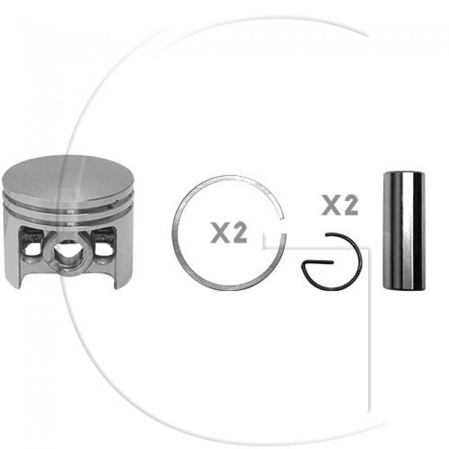 Kolben komplett / Ø Kolben = 42 mm / Stärke Kolbering = 1,5 mm / Inhalt = A - Kolbenringe, Kolbenbolzen und Clips inklusive. (3)