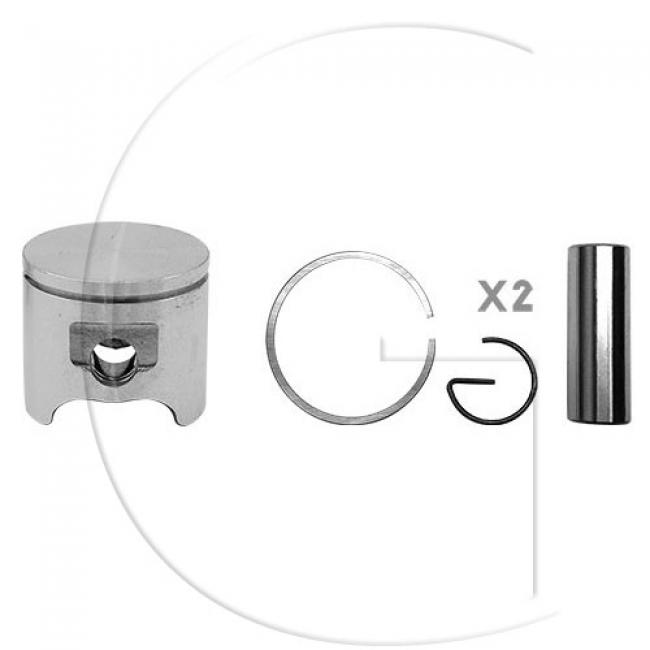 Kolben komplett / Ø Kolben = 42 mm / Stärke Kolbering = 1,5 mm / Inhalt = A - Kolbenringe, Kolbenbolzen und Clips inklusive. (4)