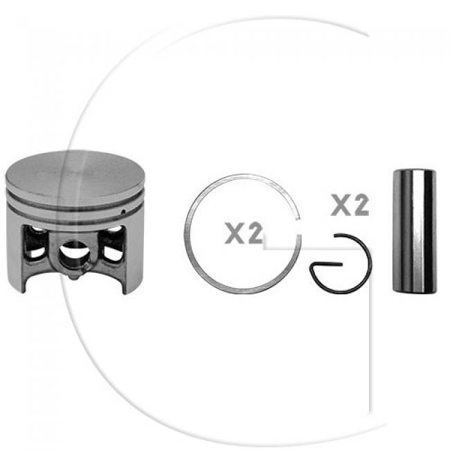 Kolben komplett / Ø Kolben = 44 mm / Stärke Kolbering = 1,5 mm / Inhalt = A - Kolbenringe, Kolbenbolzen und Clips inklusive. (4)
