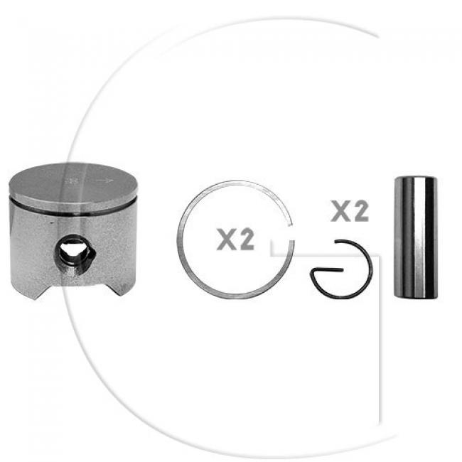Kolben komplett / Ø Kolben = 45 mm / Stärke Kolbering = 1,5 mm / Inhalt = A - Kolbenringe, Kolbenbolzen und Clips inklusive. (1)