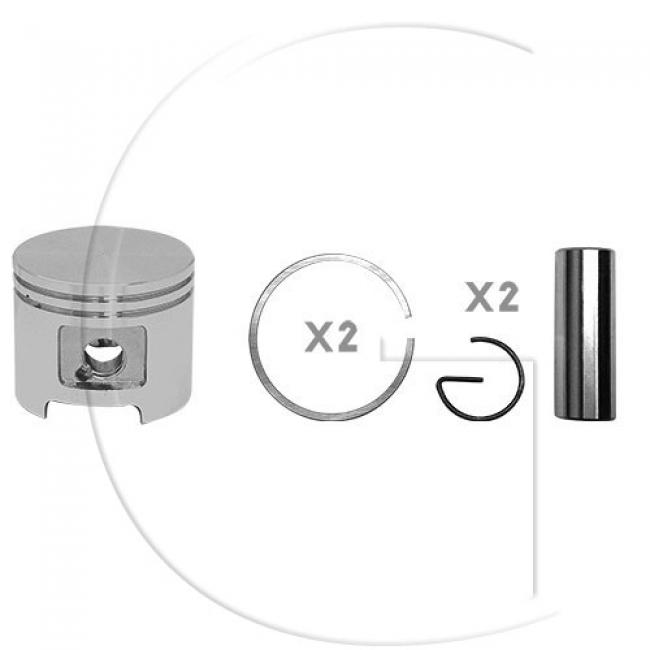 Kolben komplett / Ø Kolben = 45 mm / Stärke Kolbering = 1,5 mm / Inhalt = A - Kolbenringe, Kolbenbolzen und Clips inklusive. (3)