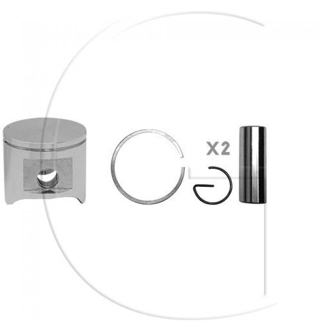Kolben komplett / Ø Kolben = 48 mm / Stärke Kolbering = 1,5 mm / Inhalt = A - Kolbenringe, Kolbenbolzen und Clips inklusive. (15)