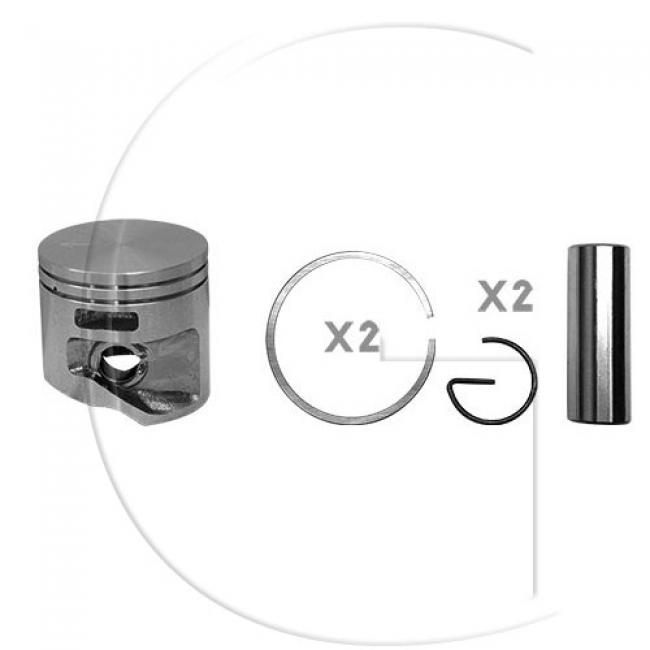 Kolben komplett / Ø Kolben = 50 mm / Stärke Kolbering = 1,2 mm / Inhalt = A - Kolbenringe, Kolbenbolzen und Clips inklusive. (5)