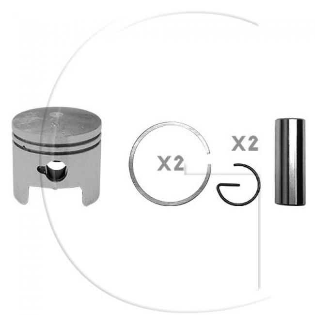 Kolben komplett / Ø Kolben = 50 mm / Stärke Kolbering = 1,76 mm / Inhalt = A - Kolbenringe, Kolbenbolzen und Clips inklusive. (5)