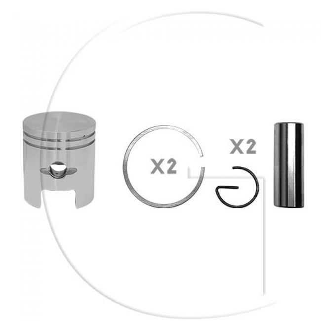 Kolben komplett / Ø Kolben = 50 mm / Stärke Kolbering = 1,76 mm / Inhalt = A - Kolbenringe, Kolbenbolzen und Clips inklusive. (6)