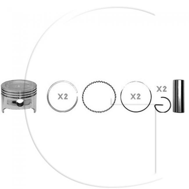 Kolben komplett / Ø Kolben = 60 mm / Inhalt = A - Kolbenringe, Kolbenbolzen und Clips inklusive. (4)