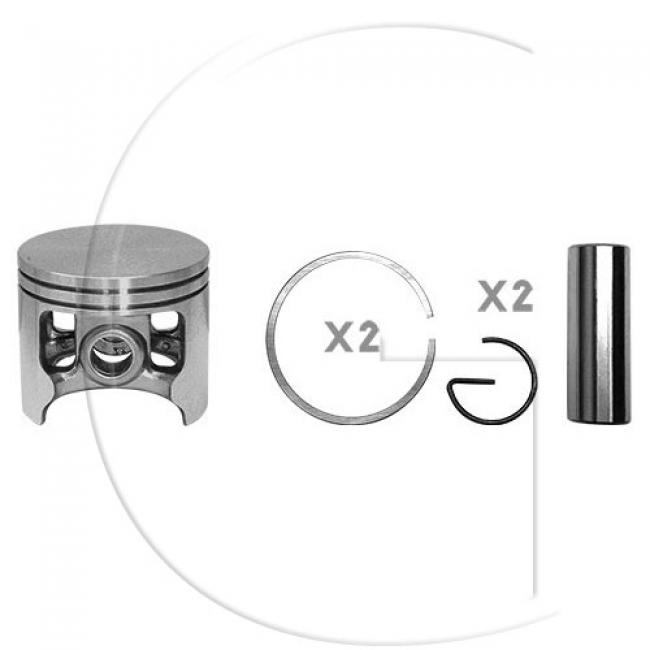 Kolben komplett / Ø Kolben = 60 mm / Stärke Kolbering = 1,5 mm / Inhalt = A - Kolbenringe, Kolbenbolzen und Clips inklusive. (3)
