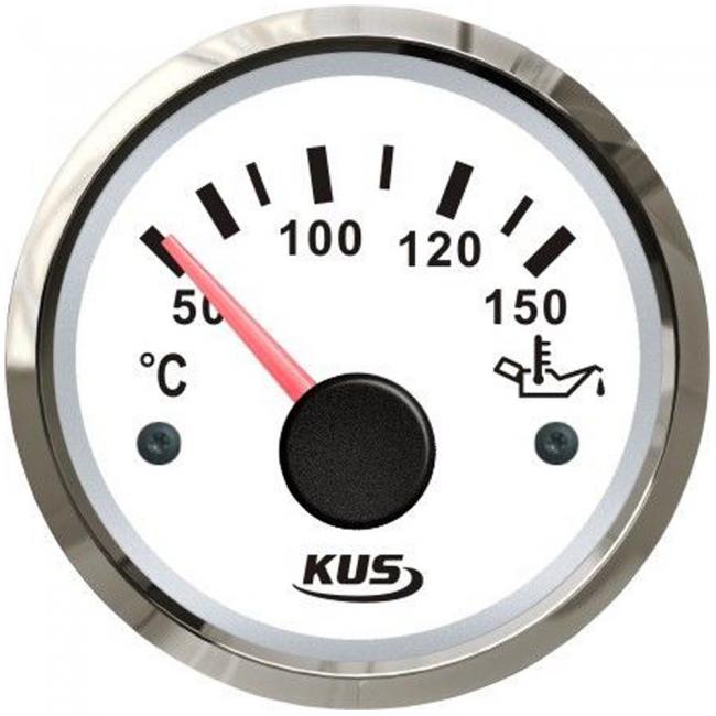 KUS Öltemperaturanzeige Öltemperaturmesser 50-150°C Edelstahl weiß