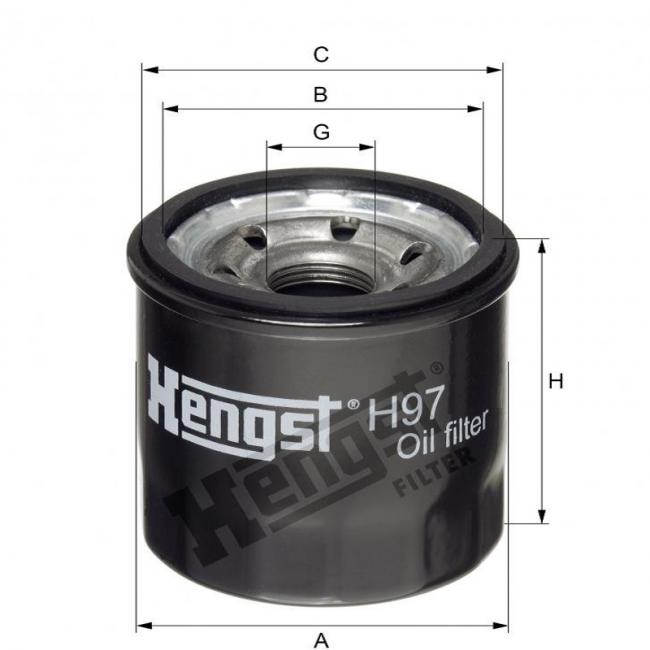 Ölfilter Hengst H97W06 ersetzt H13W03 Kubota Kia Mazda u. v. a.
