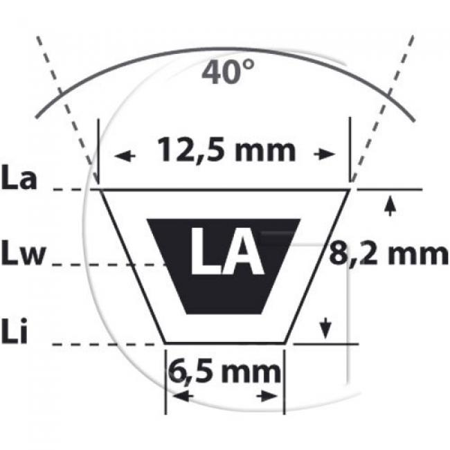 Riemen / L = 1100 Li / B = 13 mm / Typ = OLA44 - Empfohlen zum Einsatz bei Rückenspannrollen