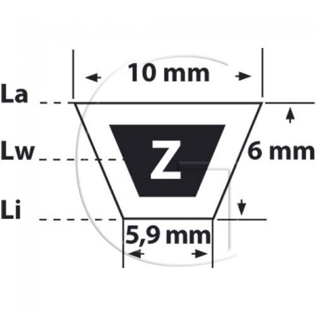Riemen / L = 1225 Li / B = 10 mm / Typ = Z 48 - MITSUBOSHI