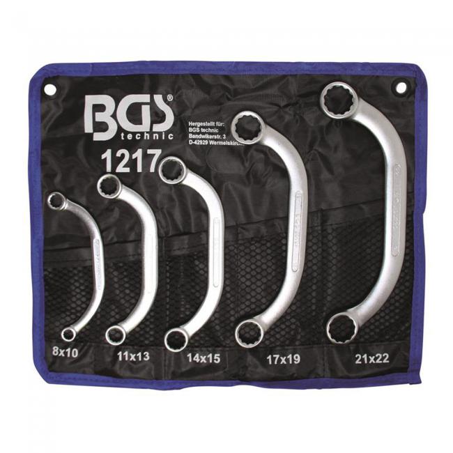 BGS-1217 | Starter-und Blockschlüssel Satz 8x10-21x22 mm 5-tlg.