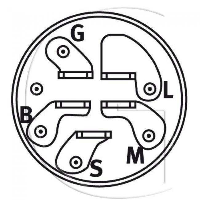 Startschalter / Anzahl Anschlüsse = 5 / Anzahl Positionen = 3 (2) passend für ROPER (cgl.) Orig. 158913