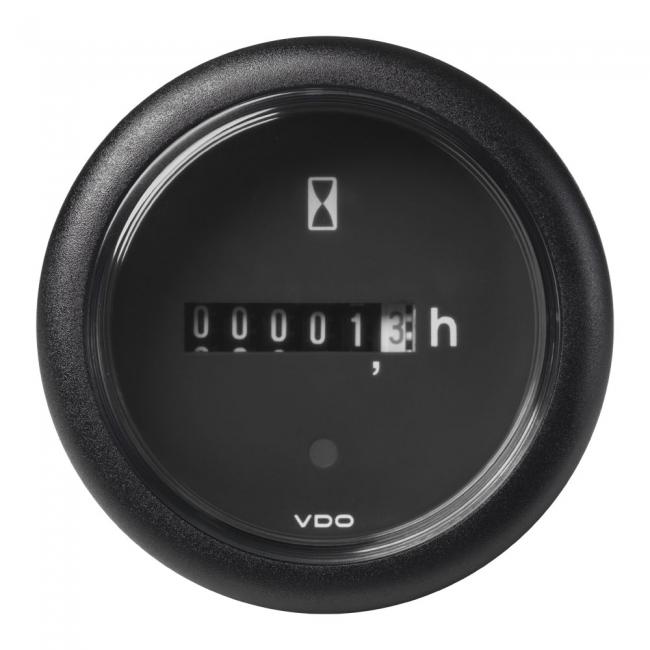 VDO-ViewLine Betriebsstundenzähler Ø52mm 9-30V schwarz oder weiß