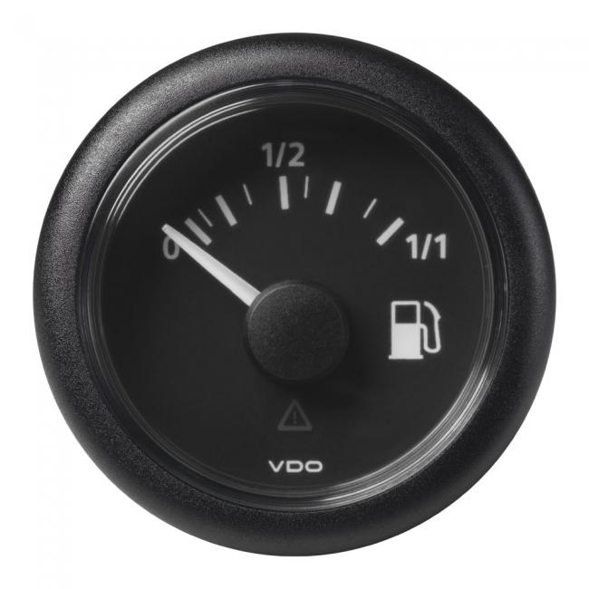 VDO-ViewLine Füllstandsanzeiger Kraftstoff Ø52mm 0-1/1 8-32V 3-180 Ohm schwarz oder weiß