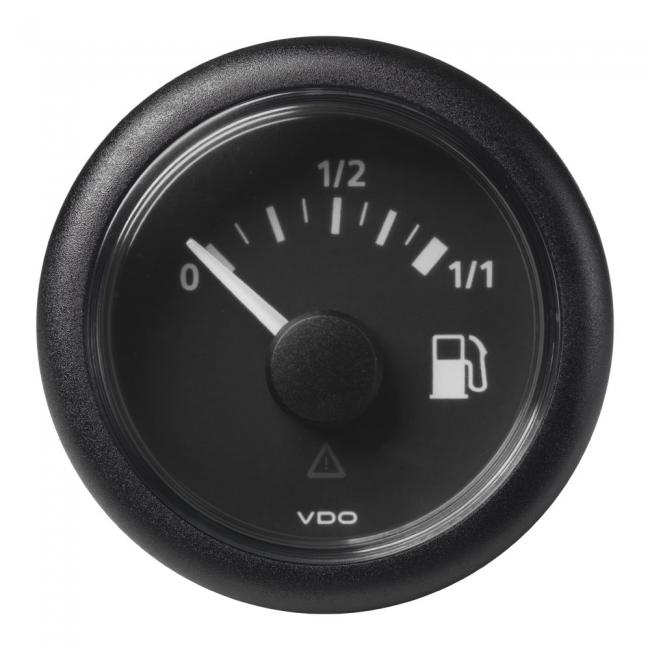VDO-ViewLine Füllstandsanzeiger Kraftstoff Ø52mm 0-1/1/Empty-Full 8-32V 90-4 Ohm schwarz oder weiß