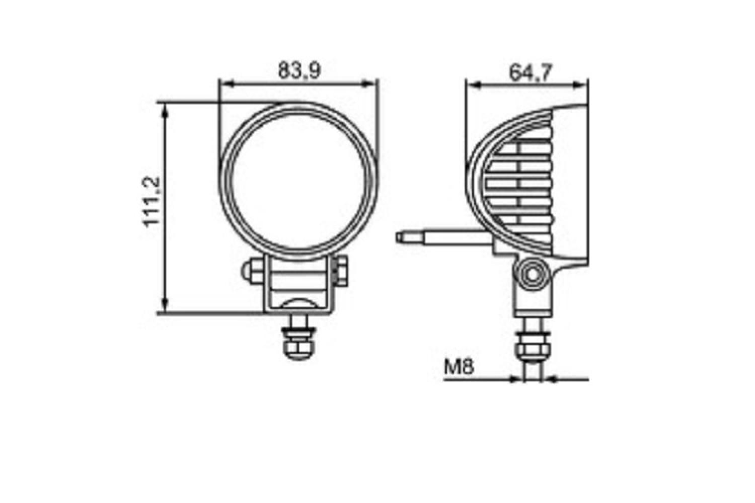 HELLA - LED-Arbeitsscheinwerfer - Valuefit SQ1800 - 12/24V - 1GA 357  116-001 : : Auto & Motorrad