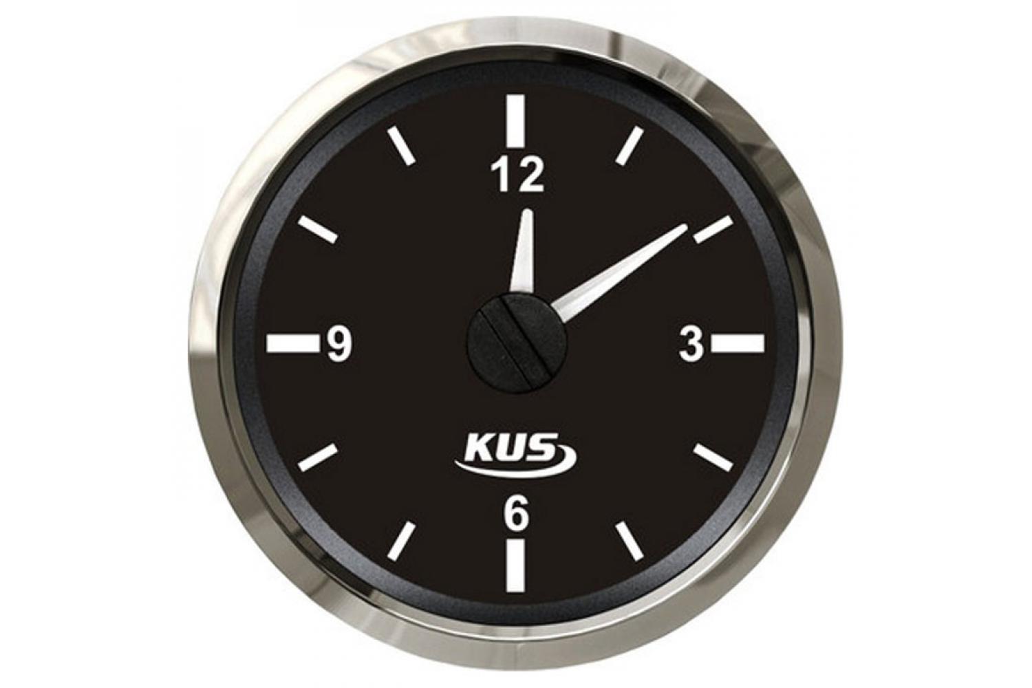 KUS digitaler Stundenzähler 52er Armatur 6-stellig Edelstahl schwarz 