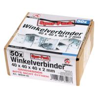 BGS-80934-50 I Winkelverbinder, Spar-Pack (50 Stück), verzinkt, 40x40x40x2 mm